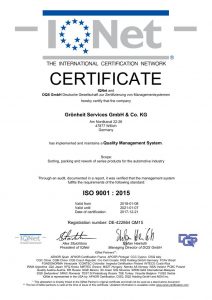 I-Net Certificate GS ISO